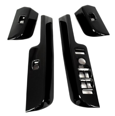 Window Switch Surrounds - BLACK PIANO RHD (4pcs) No Mirror Park - Click Image to Close